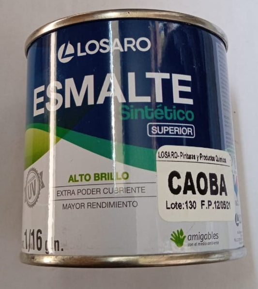 ESMALTE SINTETICO CAOBA 1/16 GALON "LOSARO"