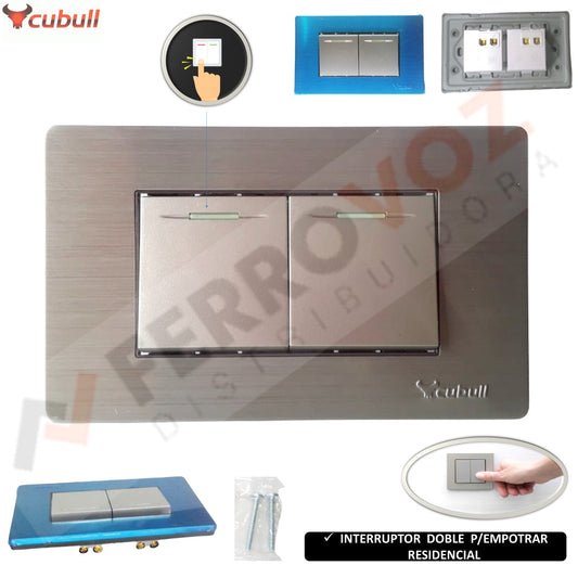 INTERRUPTOR DOBLE RESIDENCIAL P/ EMPOTRAR