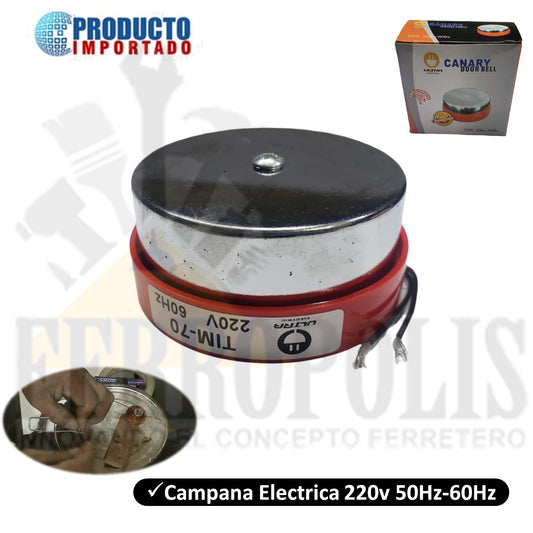 TIMBRE CHICHARRA 70MM NEGRO