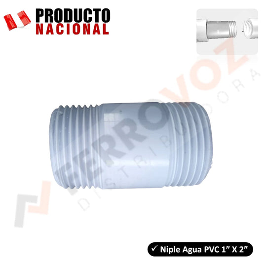 NIPLE PVC 1" x 2" "COMERCIAL"