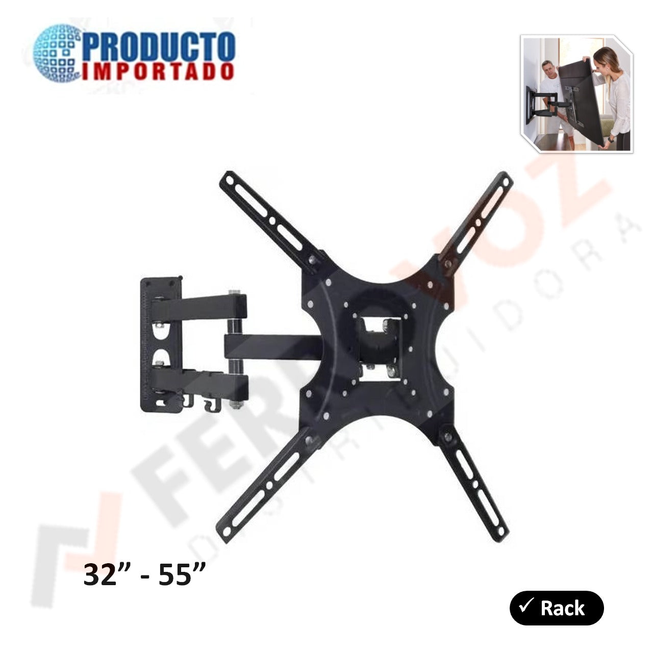 RACK TV 32" A 55" IMPORTADO ( DOBLE BRAZO )