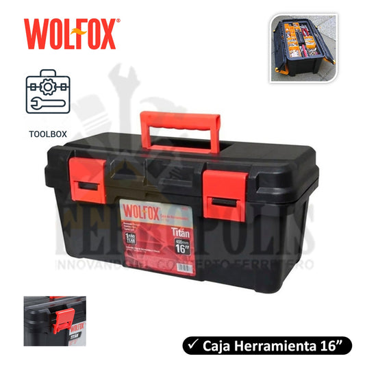 CAJA HERRAMIENTA TITAN 16" "WOLFOX"