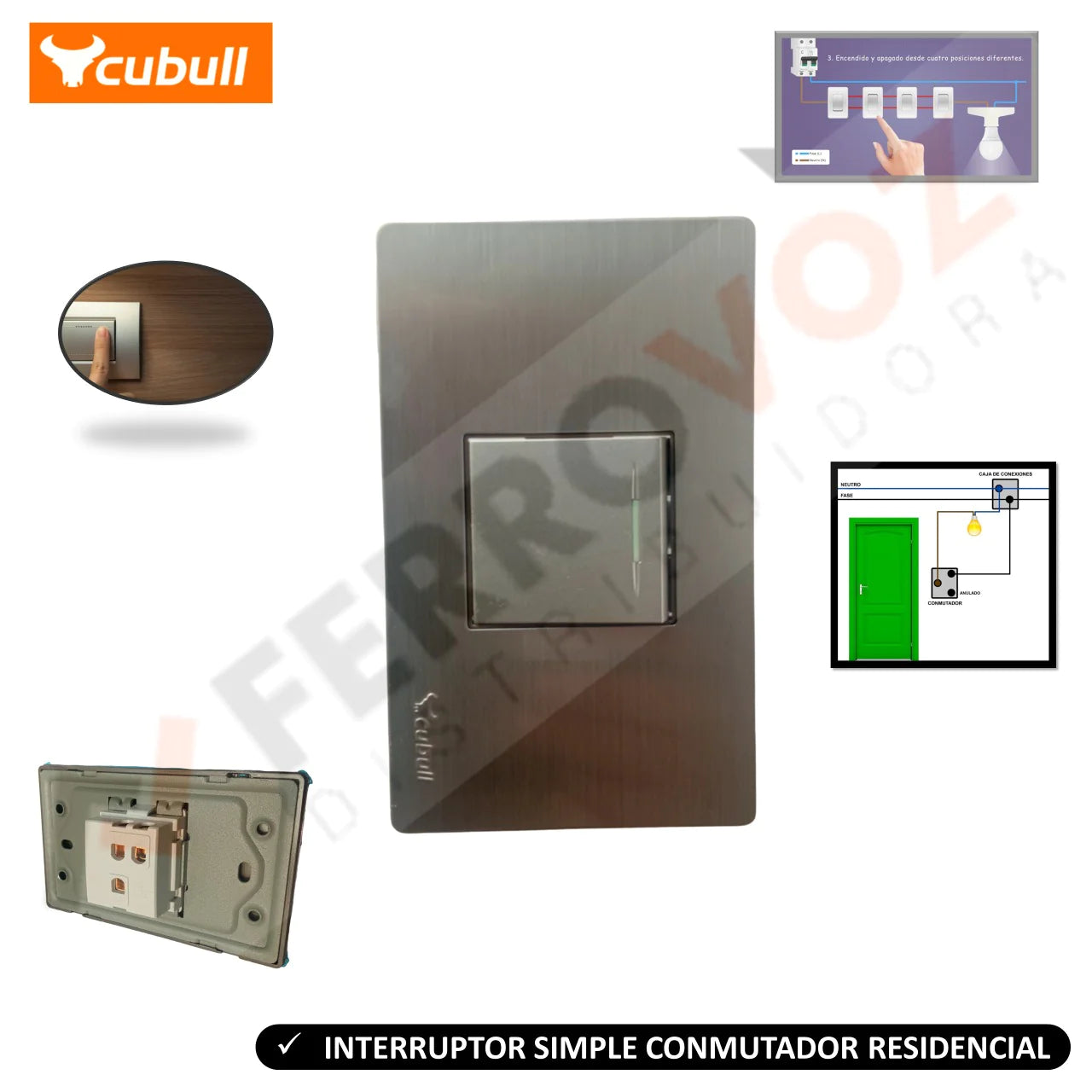 CONMUTADOR SIMPLE RESIDENCIAL P/EMPOTRAR