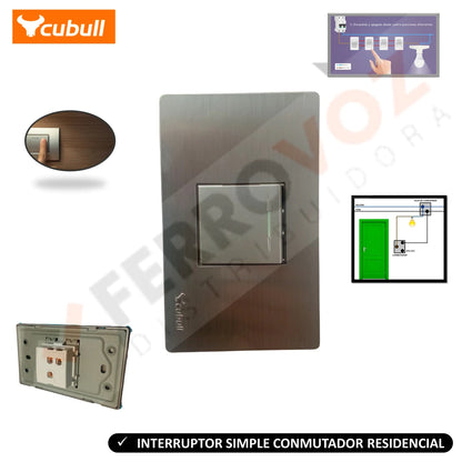 CONMUTADOR SIMPLE RESIDENCIAL P/EMPOTRAR