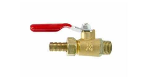 LLAVE PASO PARA COMPRESOR DE AIRE 1/4" BRONCE