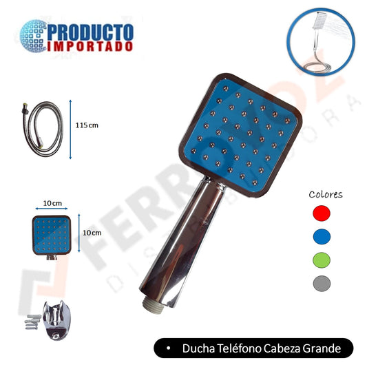 DUCHA TELEFONO CABEZA GRANDE CUADRADA