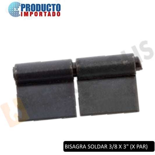 BISAGRA SOLDAR LISA 3/8 X 3" (X PAR)