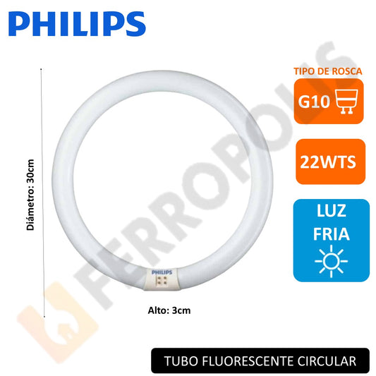 FLUORESCENTE CIRCULAR HALOGENO 22 W "PHILIPS"