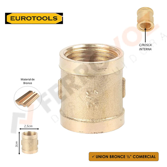UNION BRONCE 1/2" LIVIANO  ( x und )