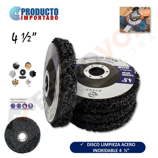 DISCO ABRASIVO LIMPIEZA INOXIDABLE 4 1/2" COMERCIAL