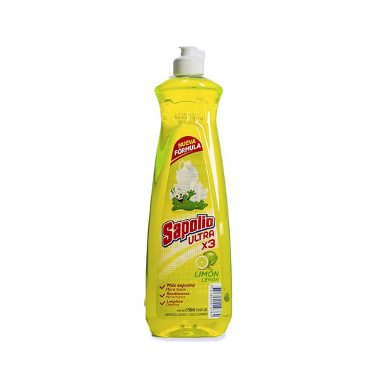 LAVAVAJILLA LIQUIDA LIMON 750ML "SAPOLIO"