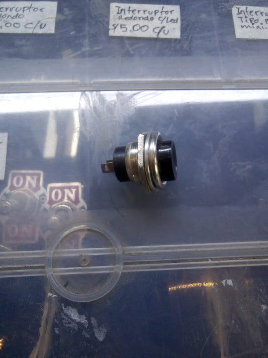 INTERRUPTOR SWITCH PULSADOR REDONDO Ø = 15.4mm
