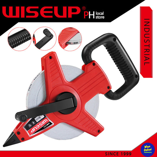 WINCHA FIBRA VIDRIO 100MTS "WISEUP" T/CRUCETA USO RUDO