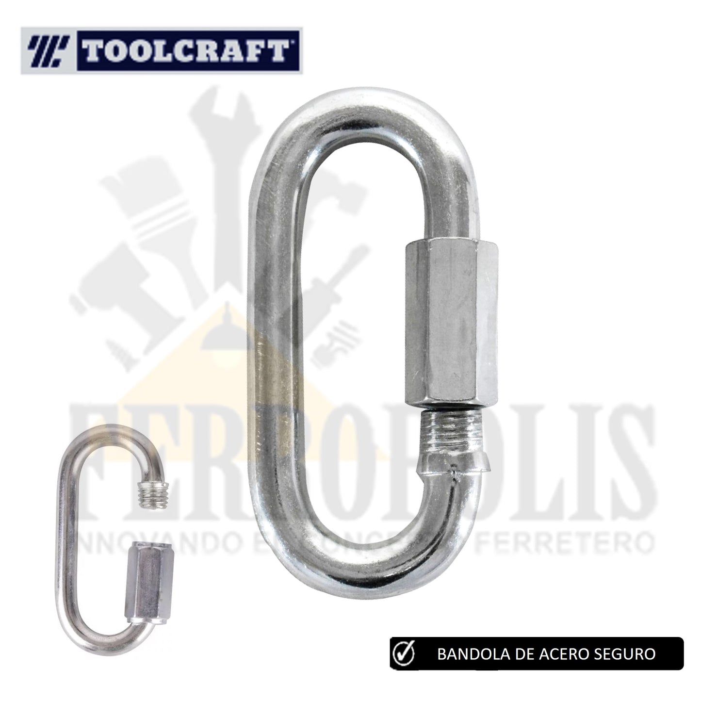 BANDOLA DE ACERO SEGURO 3/8" TOOLCRAFT