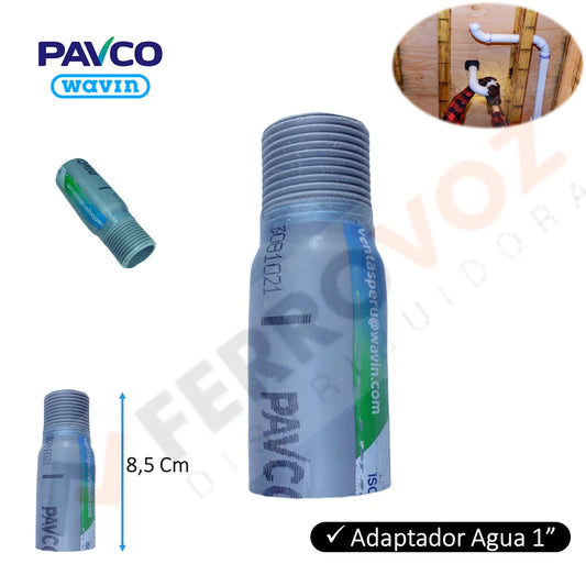 ADAPTADOR AGUA 1" PVC ROSCA TUBO PESADO "PAVCO"