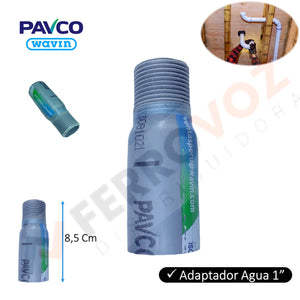 ADAPTADOR AGUA 1" PVC ROSCA TUBO PESADO "PAVCO"