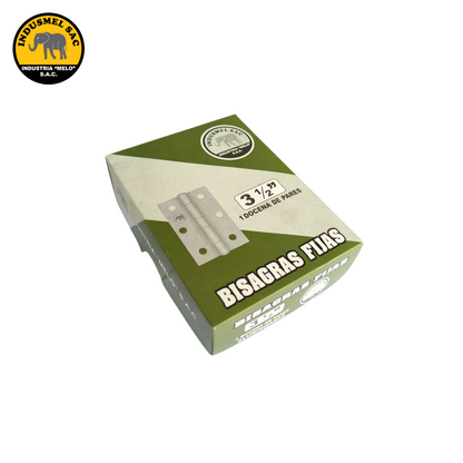 PAR BISAGRA FIJA ALUMINIZADAS 3 1/2" (INC. TORNILLOS)