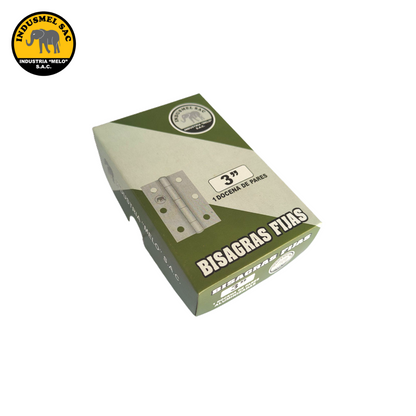 PAR BISAGRA FIJA ALUMINIZADAS 3" (INC. TORNILLOS)