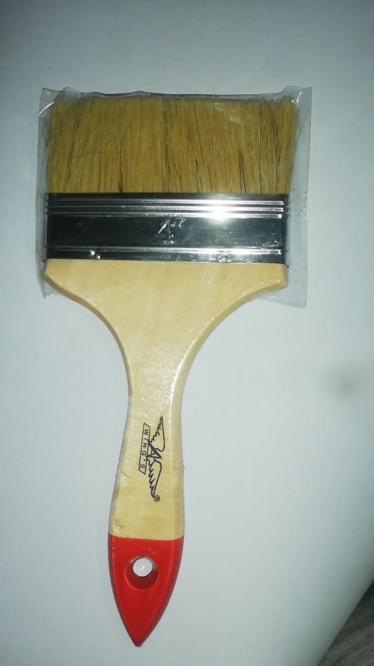 BROCHA MADERA 4" CERDA CORTA