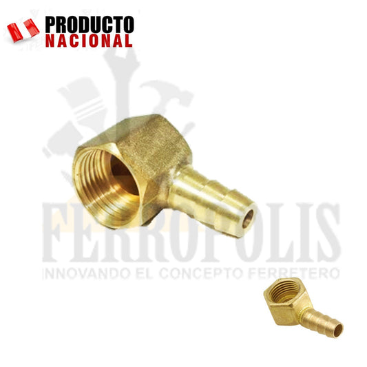 CACHIMBA ESPIGA BRONCE 1/2" rosca x 3/8" espiga