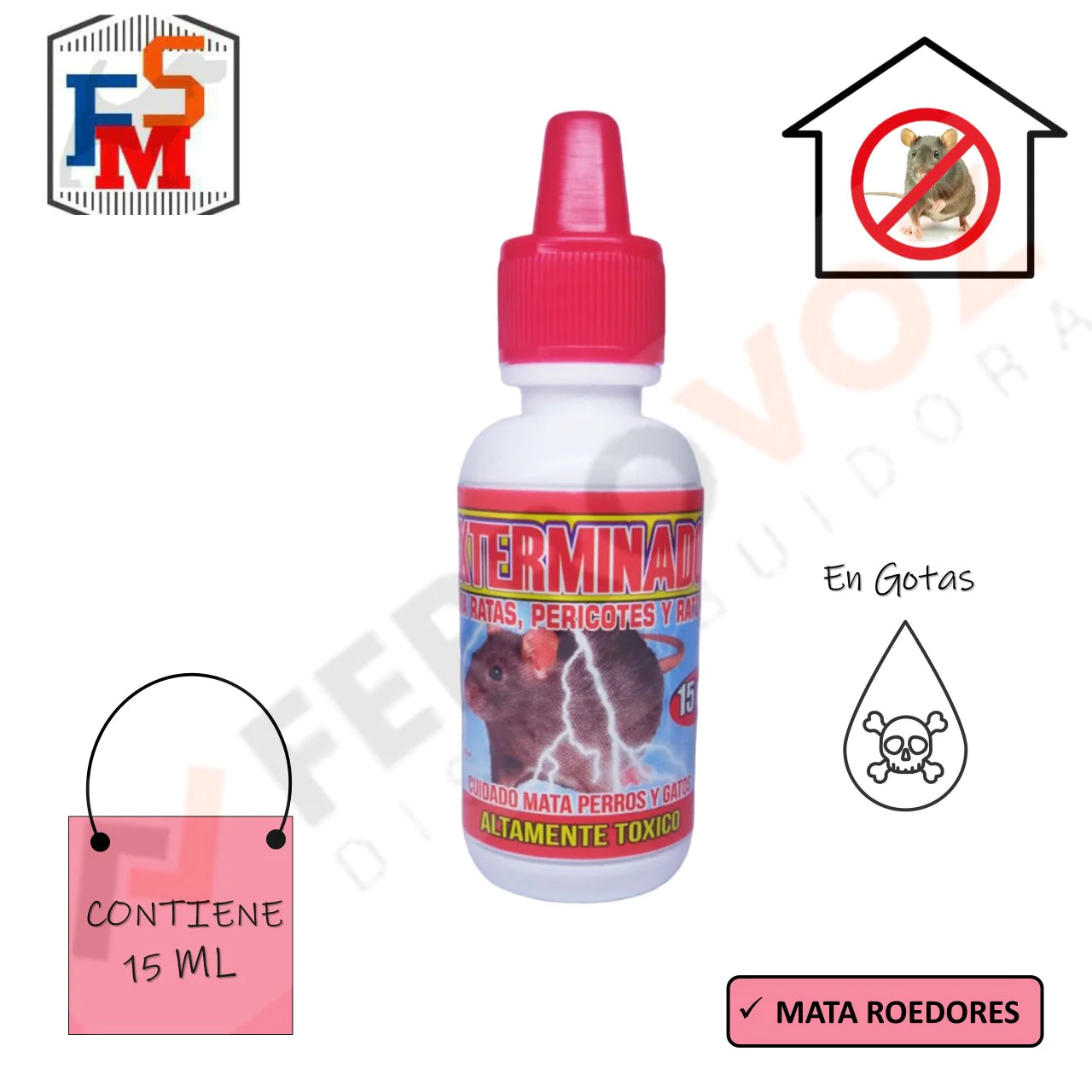 RATICIDA ROEDOR  GOTA "EXTERMINADOR"