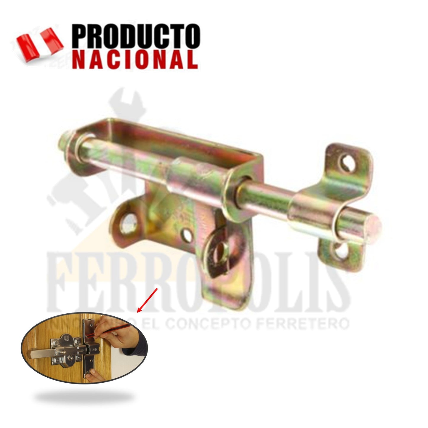 CERROJOS SANSON TROPICALIZADO #04 - 8 1/4  19.5CM   INC. TORNILLOS