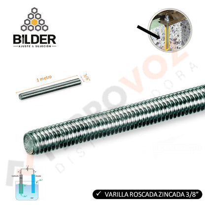 VARILLA ROSCADA 3/8" x 1 m