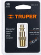 ADAPTADOR BRONCE ESPIGA MACHO  1/4" "TRUPER"