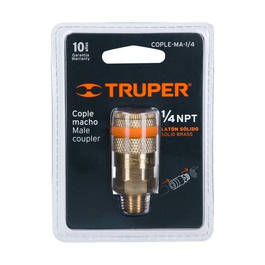 ACOPLE RAPIDO 1/4 NPT MACHO "TRUPER"