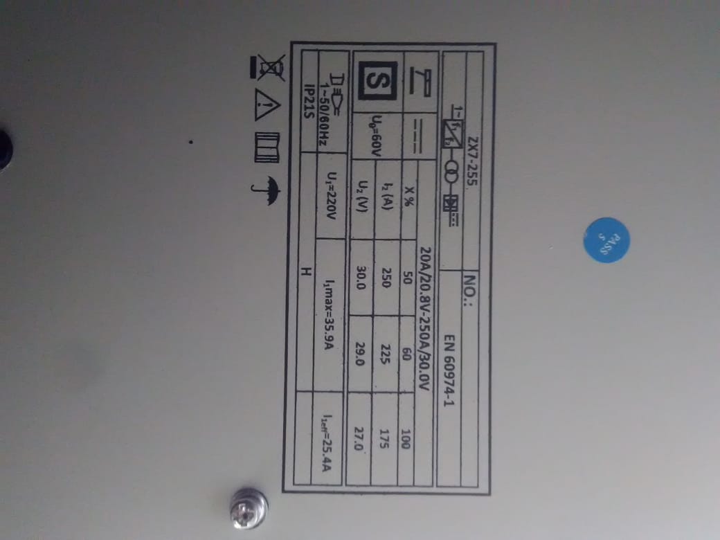 MAQUINA SOLDAR 255AMP ANALOGICA "KENDE"
