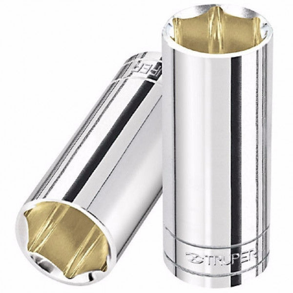 DADO CROMADO TUBULAR HEXAGONAL ENCASTRE 1/2 x 12MM TRUPER