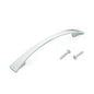 TIRADOR METAL CORBATA CROMADO (UNIDAD) 31/2 CM. INC. TORNILLOS