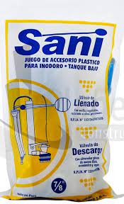 ACCESORIO COMPLETO INODORO (PALANCA) SEMIPESADO 7/8" "SANI"