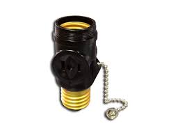 SOCKET AEREO NEGRO INTERRUPTOR CADENA "OPALUX"