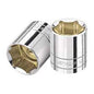 DADO CROMADO HEXAGONAL ENCASTRE 1/2 x 15MM TRUPER