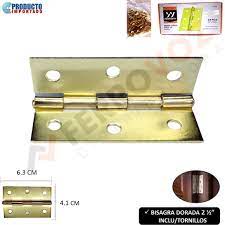BISAGRA ALUMINIZADA SIMPLE 1.5" DORADA ( X PAR )