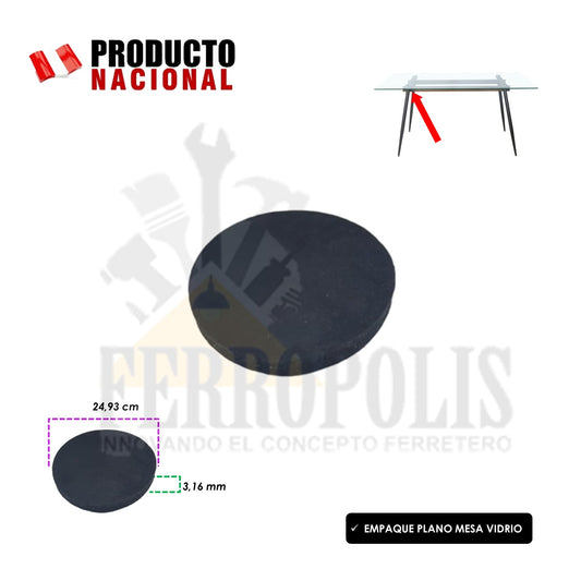 EMPAQUE PLANO MESA VIDRIO