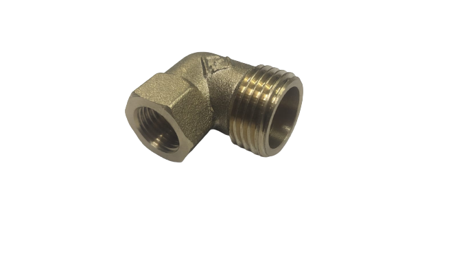 CODO BRONCE  MACHO 1/2" x 1/4"  MACHO HEMBRA ( GAS CALIDA )