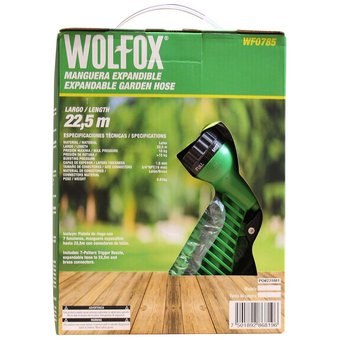 MANGUERA EXPANDIBLE 22.5M uso rudo "WOLFOX"