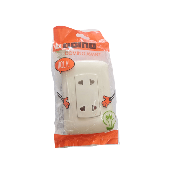 TOMACORRIENTE DOBLE P/ EMPOTRAR "BTICINO"