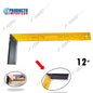 ESCUADRA ALUMINIO 12"  AMARILLO