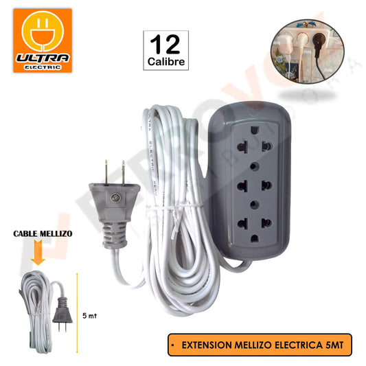 EXTENSION MELLIZO BLANCO 5 MT. "ULTRA"