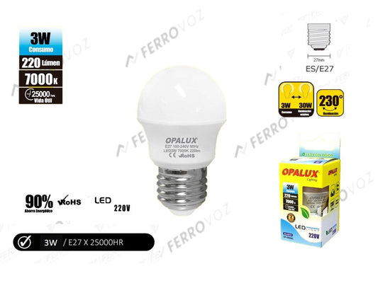 FOCO LED REFRI 3W "OPALUX"