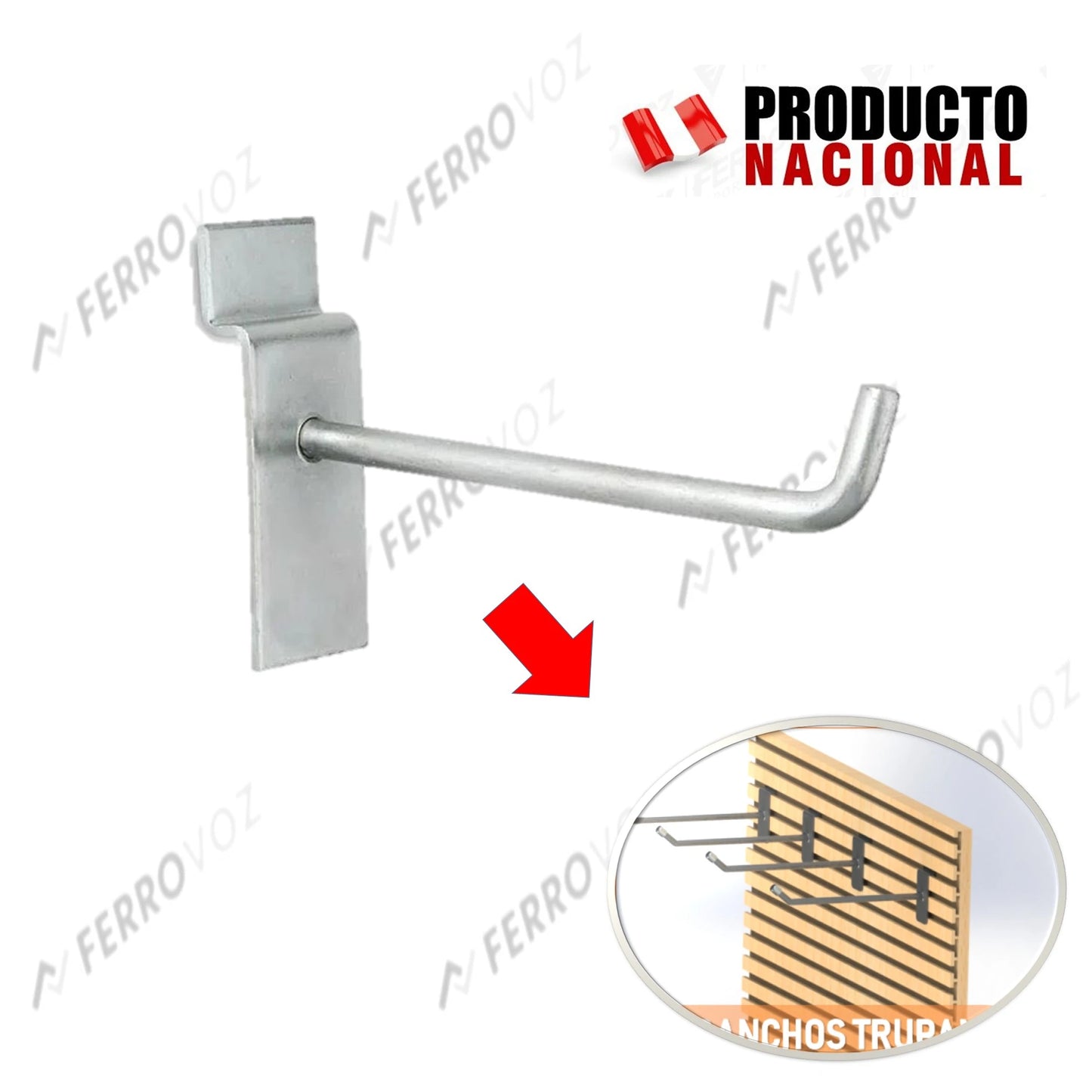 GANCHO TRUPAN 20 CM ( X 12 UNIDADES )