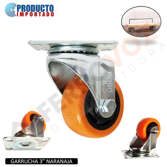 GARRUCHA MOVIL PLATAFORMA PESADO  3"  (x und)