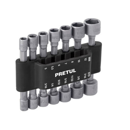 JUEGO DADOS TALADRO (14 PCS) "PRETUL"