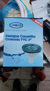 CANASTILLA DESAGUE LAVATORIO CROMADO PVC 4" "LIMBICO"