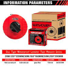 WINCHA FIBRA VIDRIO 50MTS "WISEUP" USO RUDO