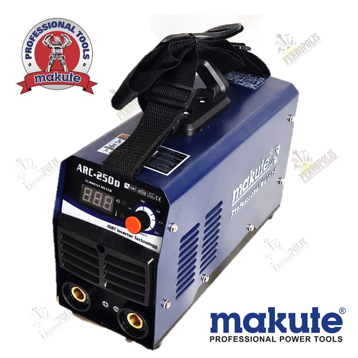 INVERSORA SOLDAR 250A 9.5KVA MMA  (BORNE=13MM) "MAKUTE"