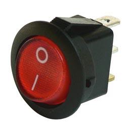 SWITCH LUMINOSO "PULSAR" REDONDO COLOR ROJO 20A 12V